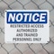 Signmission Restricted Access Authorized And Trained OSHA Notice Sign, Plastic, 10in W x 7in L, 2PK OS-2PACK-NS-P-710-L-18064 - alternate 4